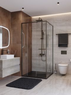 Душевой уголок CEZARES LUX-AH-FS-11-100/90-C-GM